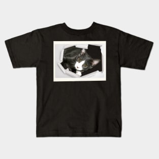 Handsome Gray Kitty Cat Kids T-Shirt